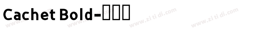 Cachet Bold字体转换